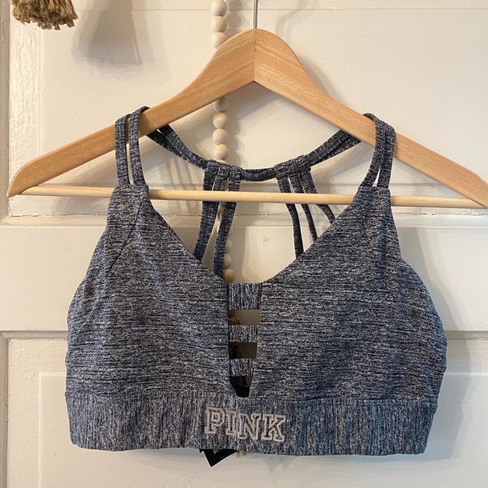 PINK Victoria's Secret Women's Blue Sports Bra